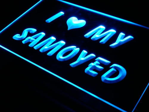 I Love My Samoyed Dog Pet Neon Light Sign
